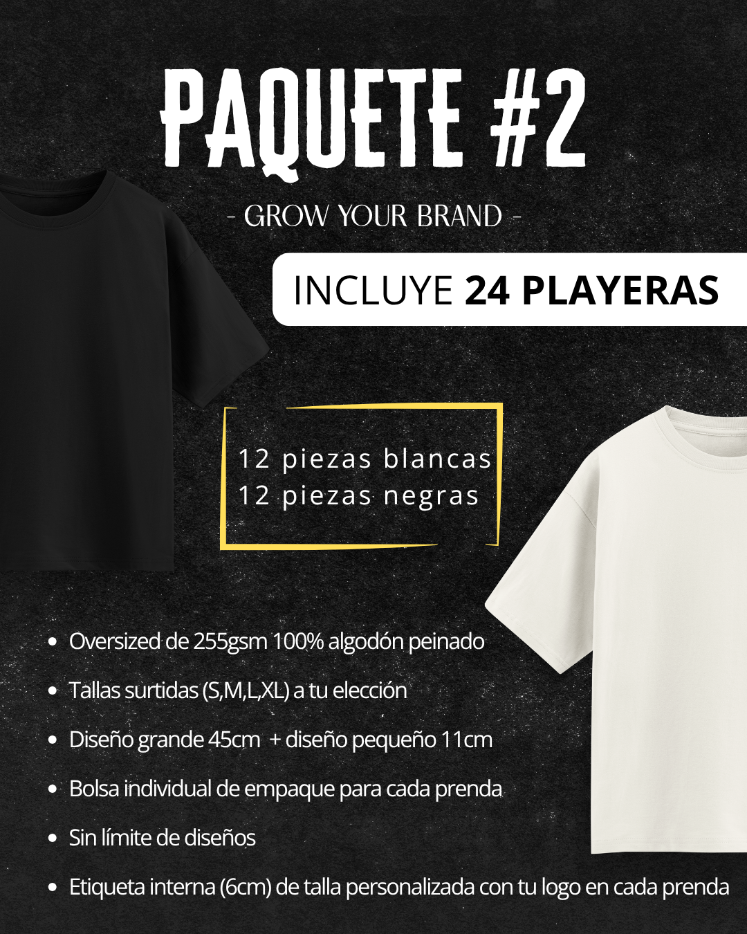 PAQUETE GROW YOUR BRAND - 24 PIEZAS