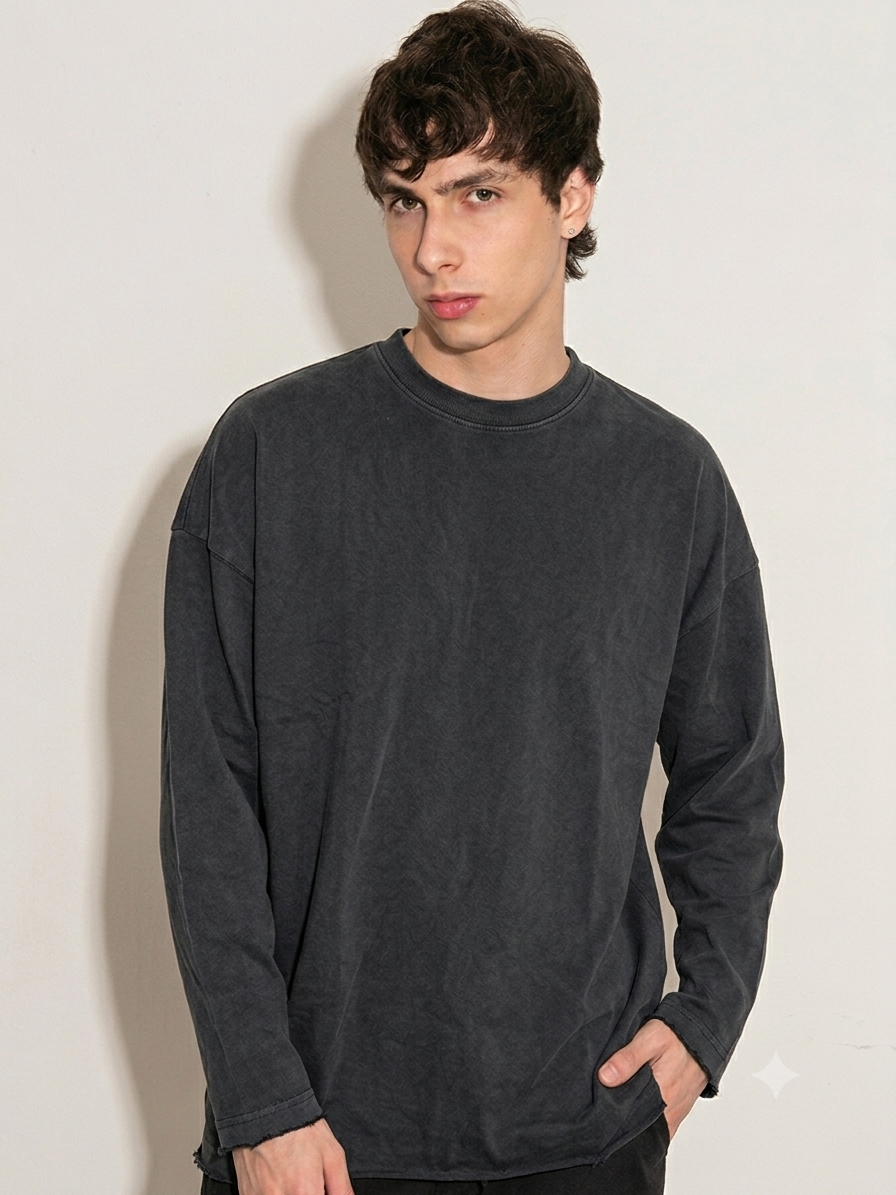 PLAYERA HIGH END | MANGA LARGA | FIT  SEMI OVERSIZE