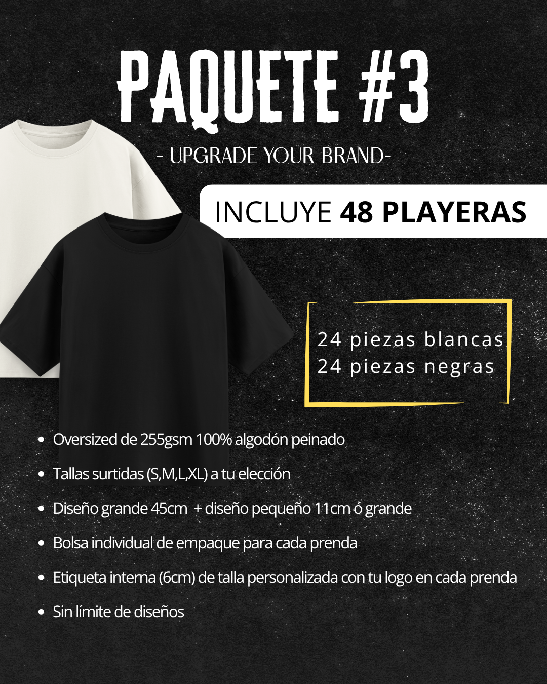PAQUETE UPGRADE YOUR BRAND - 48 PIEZAS