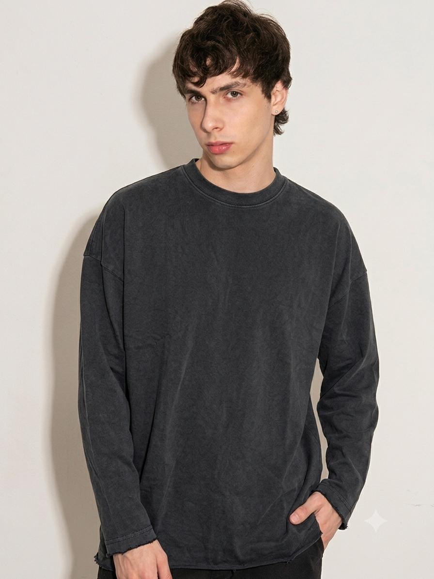 PLAYERA HIGH END | MANGA LARGA | FIT  SEMI OVERSIZE